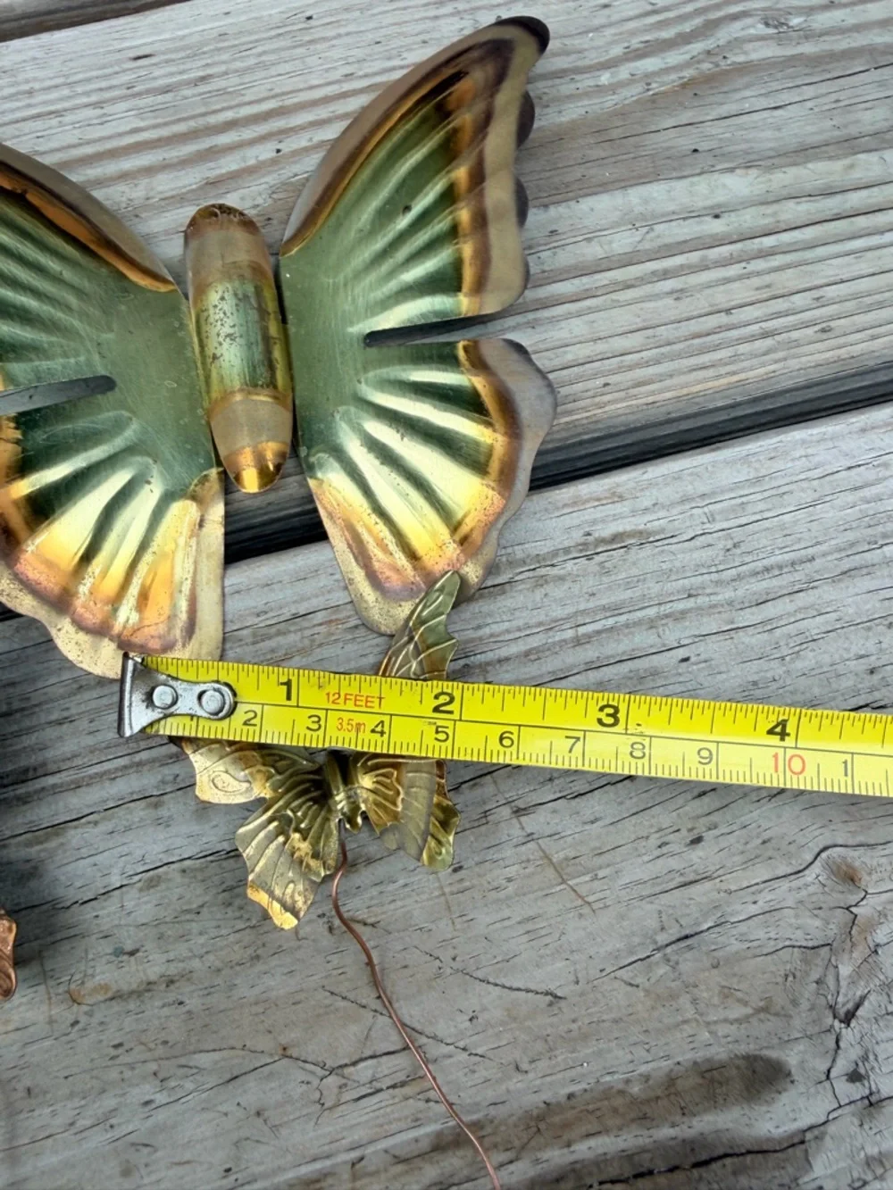 Vintage Brass Butterfly Wall Decor Set‎ of 3 Cottagecore